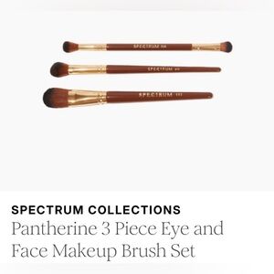 Spectrum Pantherine 3 Piece Makeup Brush Set Brand New In Box